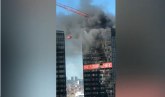 Gori toranj Svetskog trgovinskog centra u Briselu VIDEO/FOTO