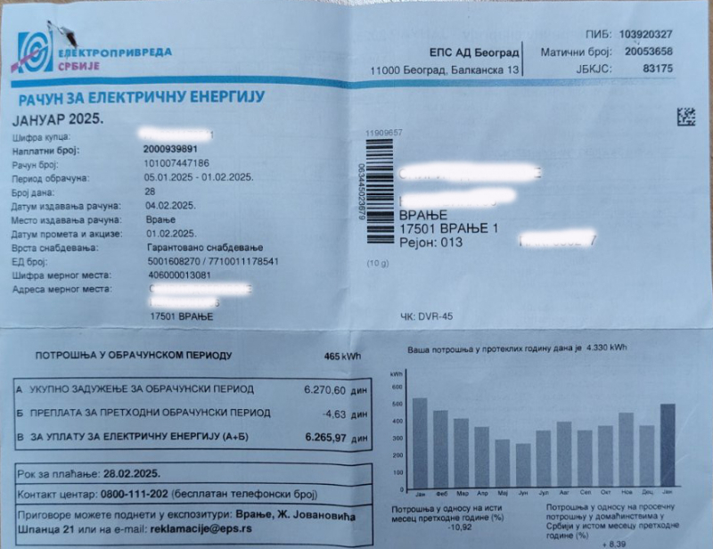 Građani imaju rok do 6. novembra za očitavanje struje — popust od šest odsto za tačne i blagovremene prijave