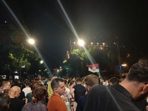 Građani se okupljaju ispred Predsedništva: U Pionirskom parku policijske brigade (VIDEO)
