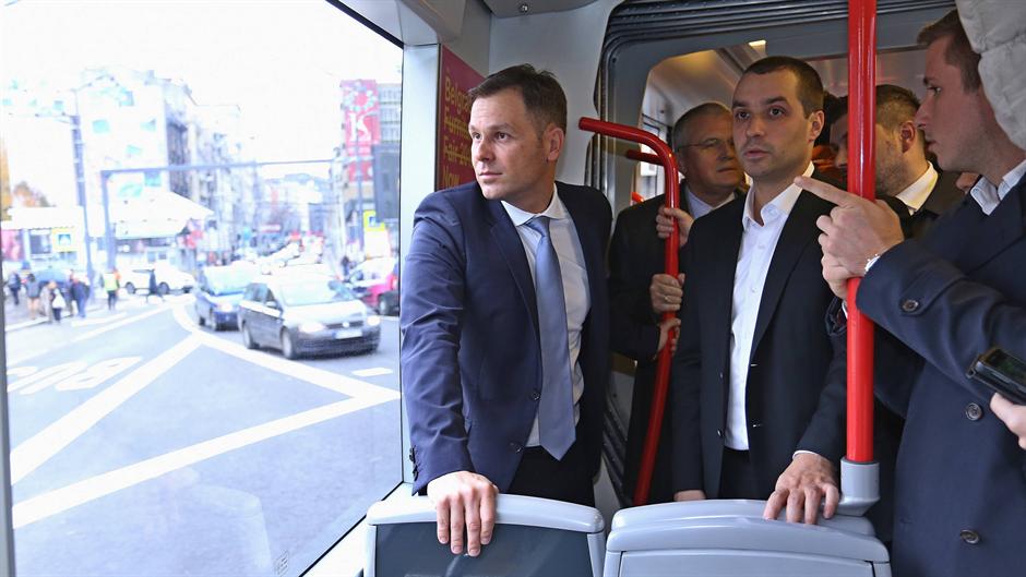 Gradonačelnik u tramvaju preko nove Slavije FOTO