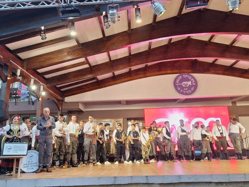Guča: Najbolji mladi trubač ovogodišnjeg Sabora u Guči Mladen Krstić iz Zagužanja