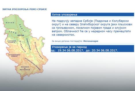 HITNO UPOZORENJE Grmljavina, grad i olujni vetar, prvi na udaru Zapadna Srbija i Zlatibor