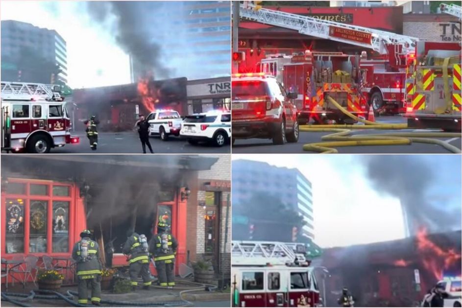 HOROR U VIRDŽINIJI: Autobus se zakucao u restoran i zapalio ga! 14 povređenih! VIDEO