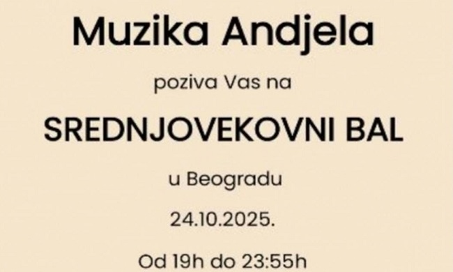 HOTEL „MOSKVA“: Srednjovekovni humanitarni bal 24. oktobra