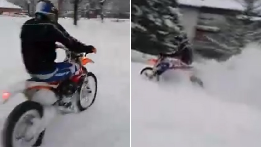HRABROST ILI LUDOST? Banjalučani vozili motore po snegu od pola metra (VIDEO)