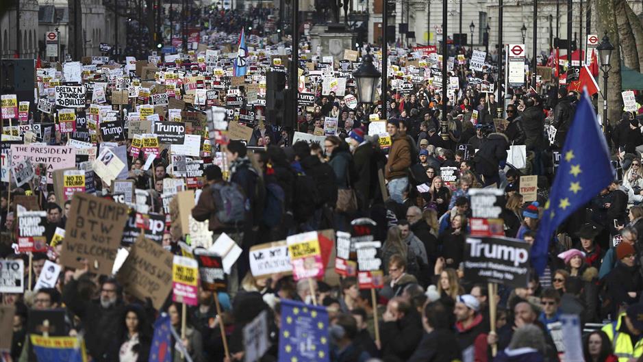 Hiljade na ulicama Londona, Pariza i Berlina protiv Trampa