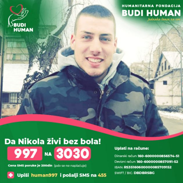 Hitno potrebna pomoć za Nikolu Milenkovića iz Hana