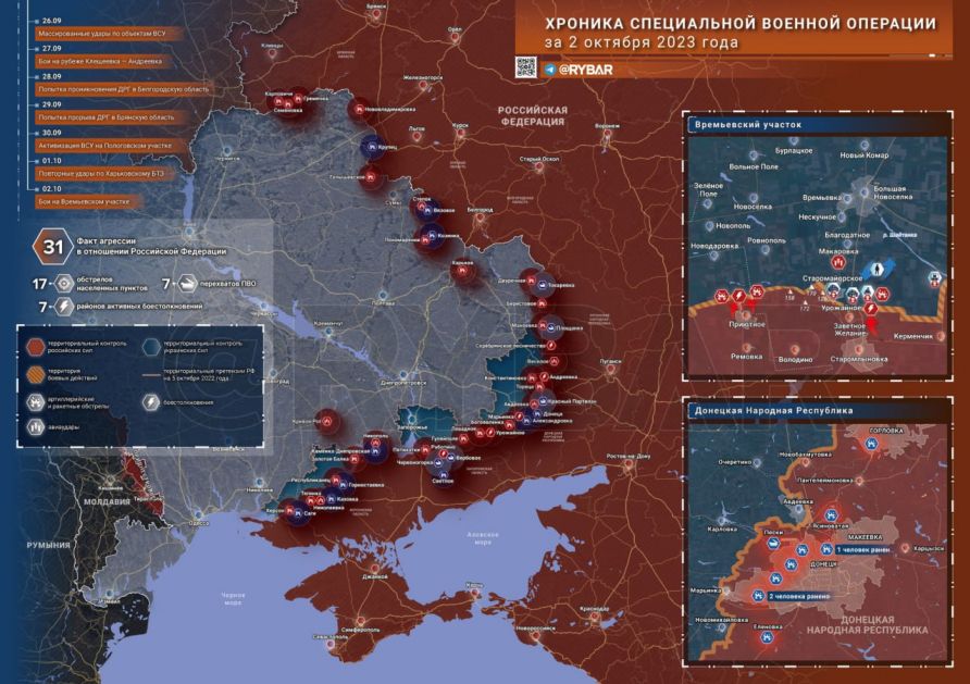 Hronika specijalne vojne operacije za 02.10.2023