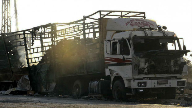 Humanitarni konvoj u Siriji napadnut iz vazduha?