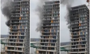 I kriminalistička policija na terenu! Varnica uzrok požara na Beogradu na vodi! (FOTO, VIDEO)