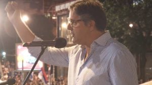 „Igraćemo ovu utakmicu zajedno do pobede“: Bodiroga se obratio okupljenima na protestu na Slaviji