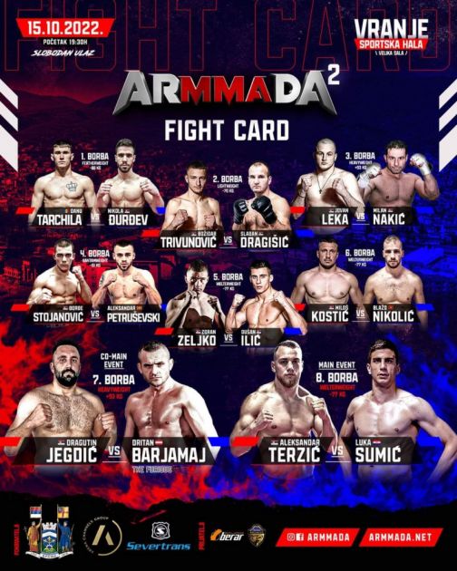 Internacionalni MMA spektakl “ARMMADA 2” u Sportskoj hali u Vranju