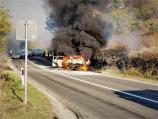 Izgoreo auto na Gramadi između Niša i Svrljiga, nema povređenih