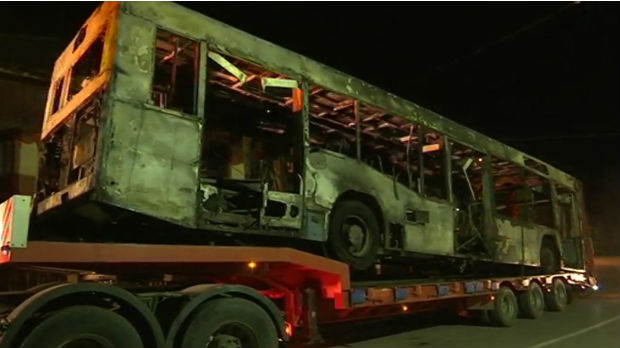 Izgoreo autobus kod Kraljeva, nema povređenih