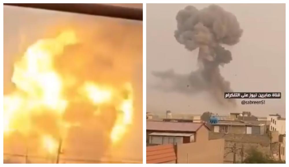 JAKE EKSPLOZIJE TRESU BAGDAD: Pogođena vojna baza u Iraku! Gust dim i plamen iznad skladišta! (VIDEO)
