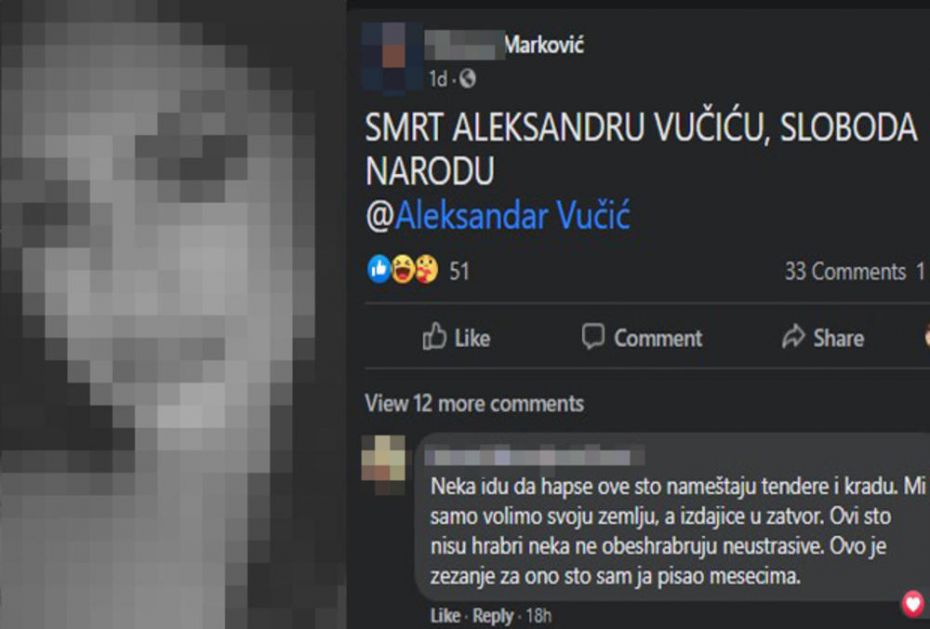 JEZIVE PRETNJE SMRĆU PREDSEDNIKU SRBIJE: Vučića treba iseckati na šnicle i kockice!