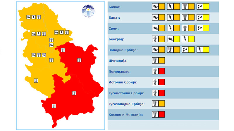 Još jedan tropski dan, u istočnoj Srbiji crveno meteo upozorenje