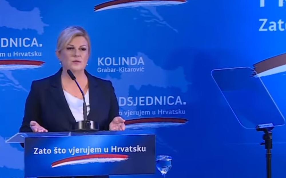 KOLINDINA PREDSTAVA ZA IDIOTE: Govor kojim je hrvatska predsednica najavila kandidaturu pun uputstava - smej se, ćuti, nema zahvaljivanja! (VIDEO)