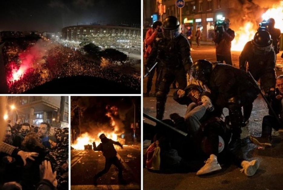 KRVAVE ULICE BARSELONE POSLE EL KLASIKA: Španija ovo NE PAMTI! Policija BRUTALNO odgovorila demonstrantima (FOTO)