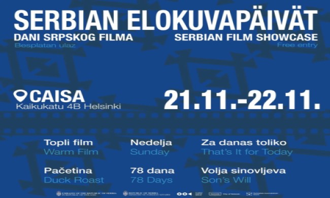 KULTURNI CENTAR KAISA: Dani srpskog filma u Helsinkiju 2025