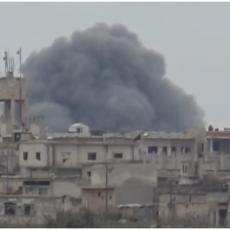 Kad BAĆUŠKE UDARE: Bombardovano uporište pobunjenika u provinciji Hama (VIDEO)
