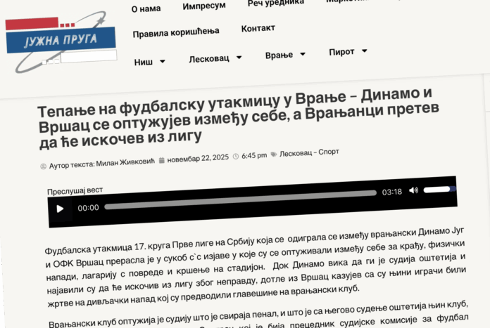 Kako izgledaju vesti na južnjačkom dijalektu –  portal „Južna pruga“ želi da sačuva izvorni govor juga