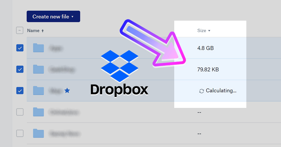 Kako izračunati veličinu foldera u Dropbox-u?