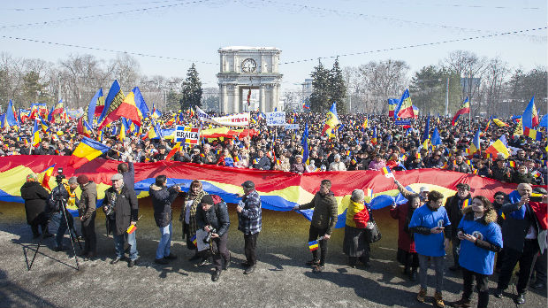 Kišinjev, 10.000 ljudi na skupu za ujedinjenje Moldavije i Rumunije