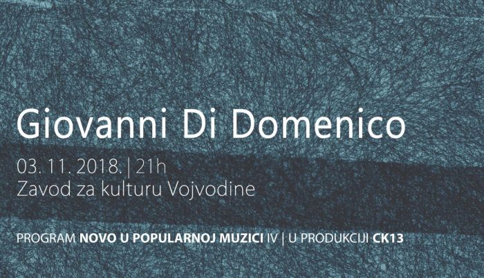 Koncert Đovanija di Domenika večeras u Zavodu za kulturu Vojvodine