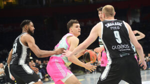 Košarkaši Partizana pobedili Megu u prvoj utakmici polufinala plej-ofa, Trifunović vodio crno-bele do vođstva u seriji