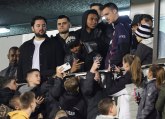 Košarkaši Partizana slavili sa fudbalerima u svlačionici VIDEO
