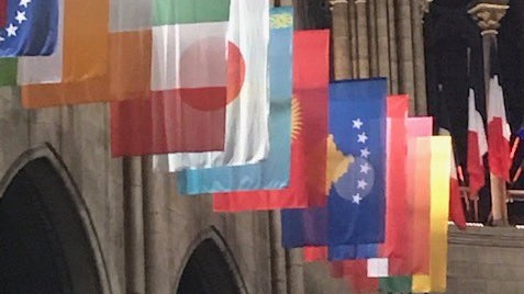 Kosovo flag at Notre Dame based on government list