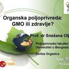 Kragujevac bez GMO 2021: Predavanje Organska proizvodnja GMO ili zdravlje