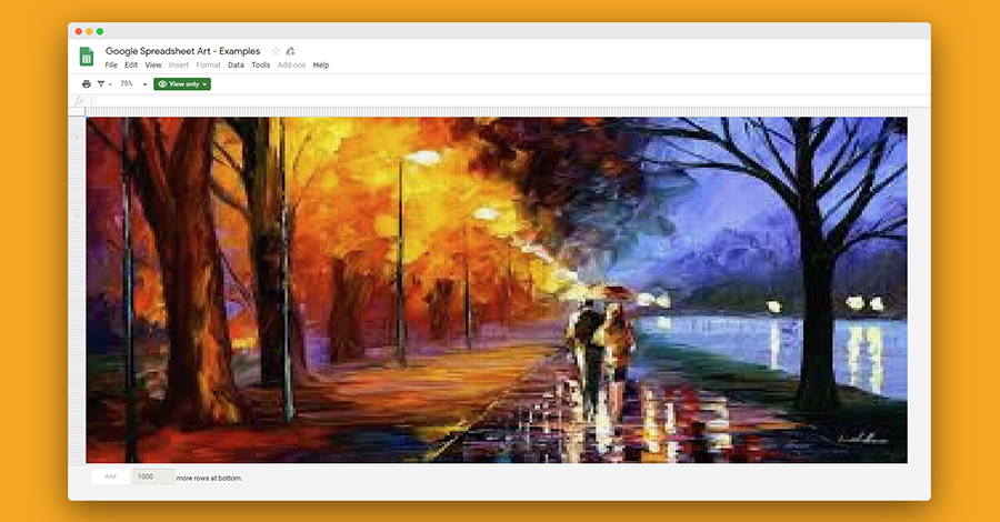 Kreirajte pixel art u Google tabelama!