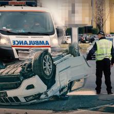 LANČANI SUDAR KOD KRUŠEVCA: Jezive scene na putu, auto OKRENUT na KROV, saobraćaj obustavljen