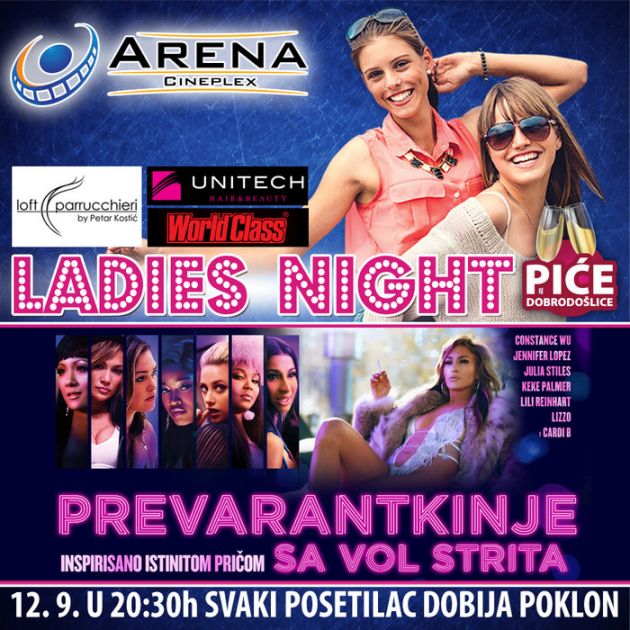 Ladies night 12. septembra u Areni Cineplex