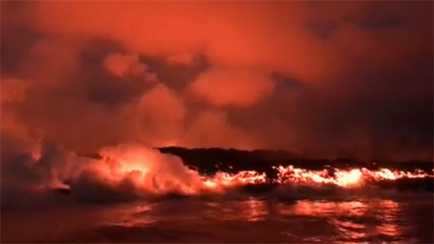 Lava teče u OKEAN (VIDEO)