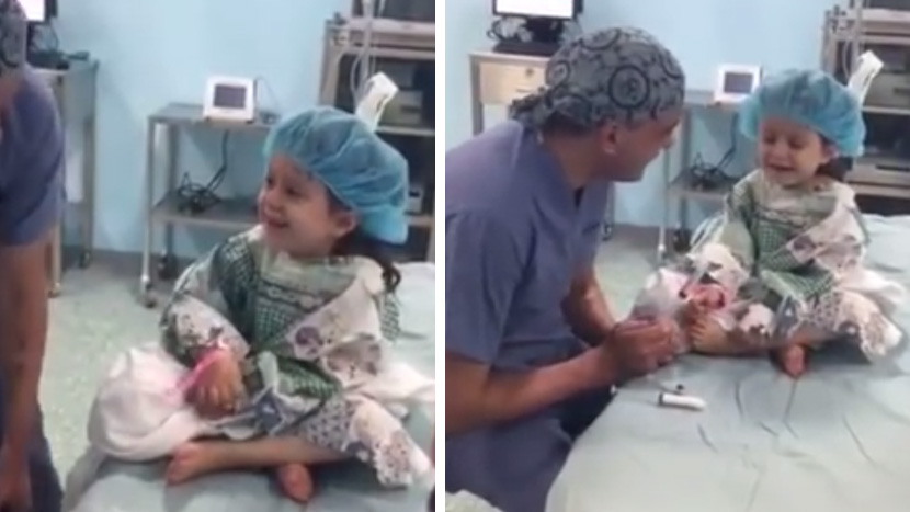 Lekar umiruje devojčicu pre operacije… Ma, morate ovo da pogledate (VIDEO)