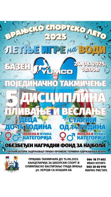 Letnje igre na vodi 2025. na bazenu „Jumko“