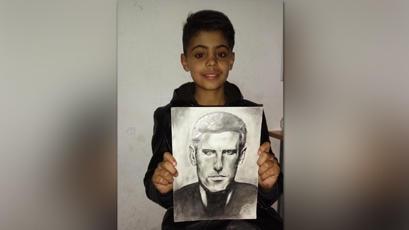 Little Farhad from Afganistan makes wonders with pen: First thing he drew in Serbia was NOVAK DJOKOVIC (PHOTO)