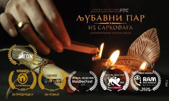 „LjUBAVNI PAR IZ SARKOFAGA“ NAUČNE REDAKCIJE RTS-A: Pohod na prestižne svetske festivale arheološkog filma