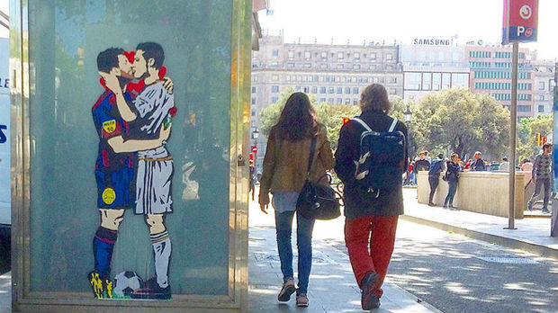 Ljubav je slepa – poljubac Mesija i Ronalda u Barseloni!