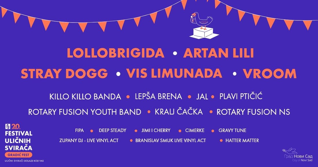 Lollobrigida, Artan Lili i Stray Dogg na Festivalu uličnih svirača 30. septembra