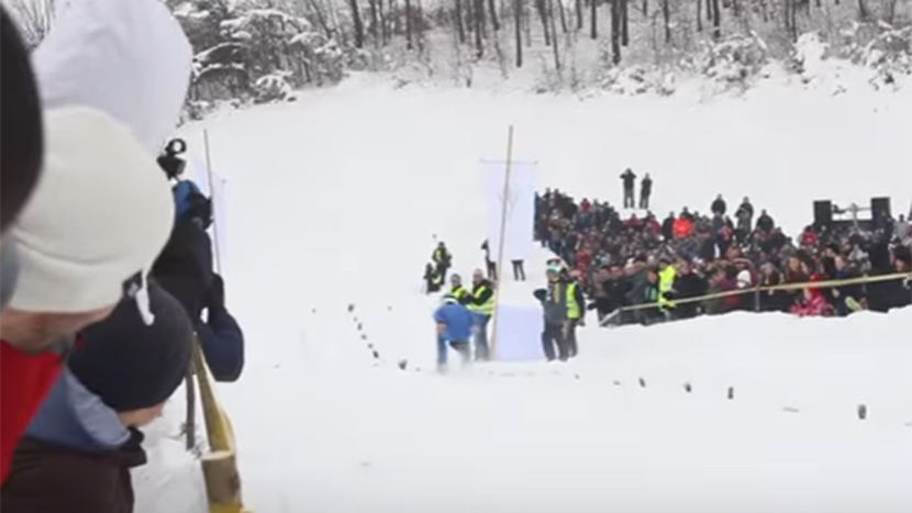 Long jump “Olympics: Thunderous laughs and tremorous fun on the “ski jump” at Bihac (VIDEO)