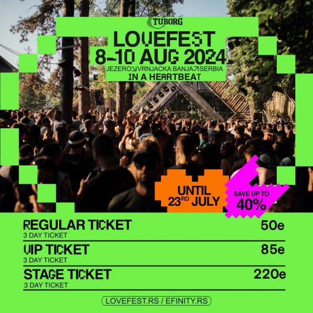 Lovefest gotovo rasprodat dve nedelje pre početka - ulaznice po specijalnoj ceni do sutra u ponoć