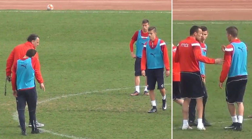 Luković i Grof posle treninga ”držali bukvicu” dvojici Zvezdinih klinaca (VIDEO)