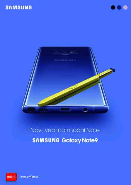 M:tel nudi najnoviji “Samsung Galaxy Note 9”
