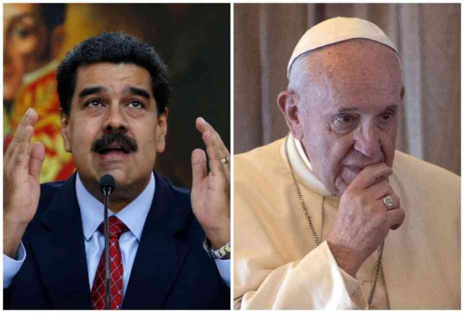 MADURO TRAŽI POMOĆ OD PAPE FRANJE: Ja sam u službi Hristove ideje! Pomozite mi da ojačamo dijalog! (VIDEO)