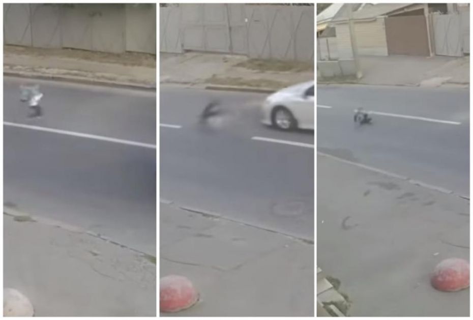 MALIŠAN JE PRETRČAVAO ULICU VAN PEŠAČKOG: Udar kola je ukrajinskog đaka odbacio nekoliko metara u vazduh, ali je ono što je uradio kada je pao ostavilo sve bez reči (VIDEO)