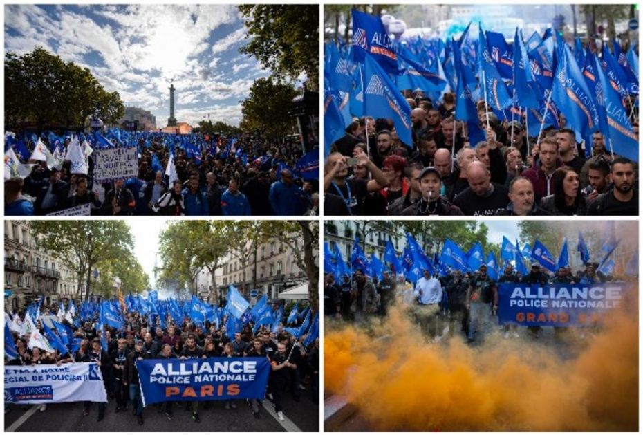 MARŠ GNEVA U PARIZU: Francuski policajci izašli na ulice, traže rešenje problema (VIDEO)